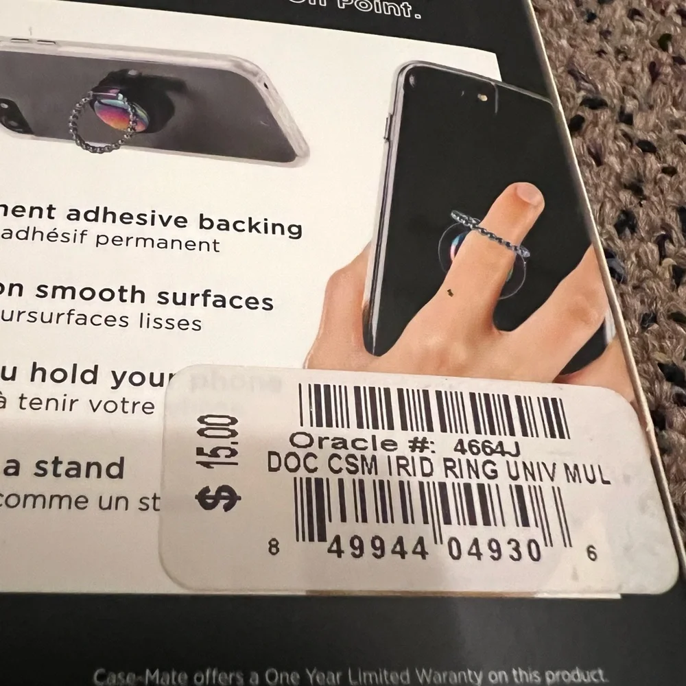 Case-Mate phone ring holder